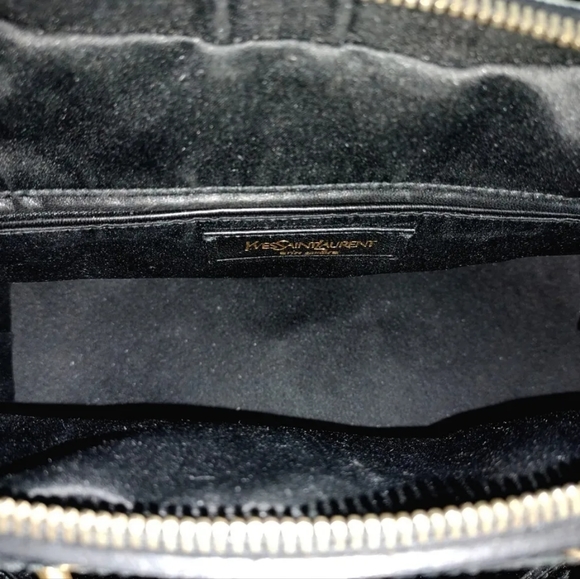 Like New Yves Saint Laurent YSL Crocodile-Skin Embossed Patent Leather Muse Bag - Picture 12 of 17